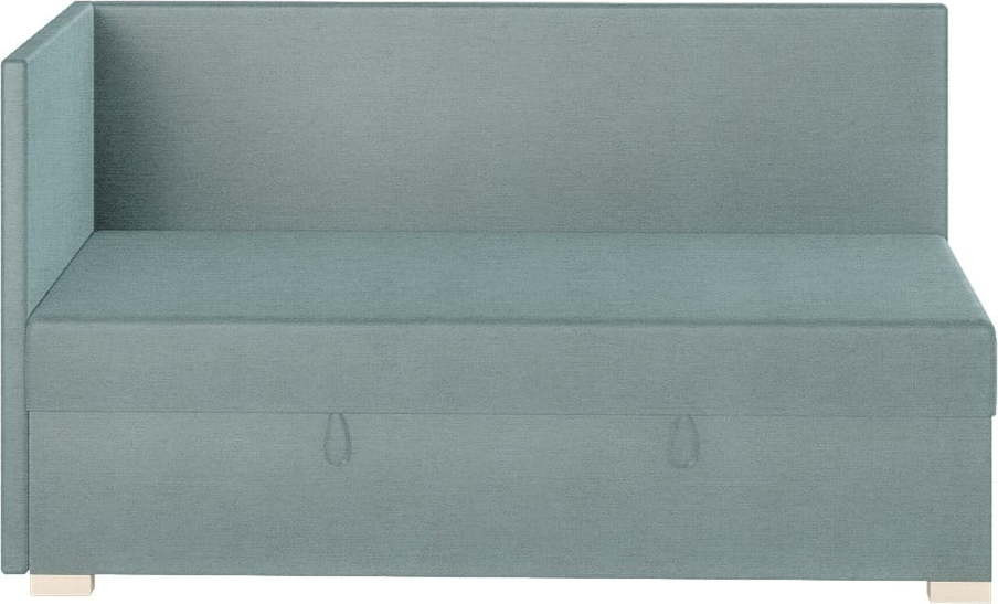 Modrá rohová dětská postel s úložným prostorem s matrací 90x200 cm Flexi – Ghado