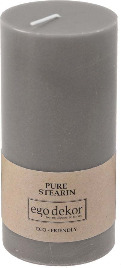 Šedá svíčka Eco candles by Ego dekor Friendly, doba hoření 50 h