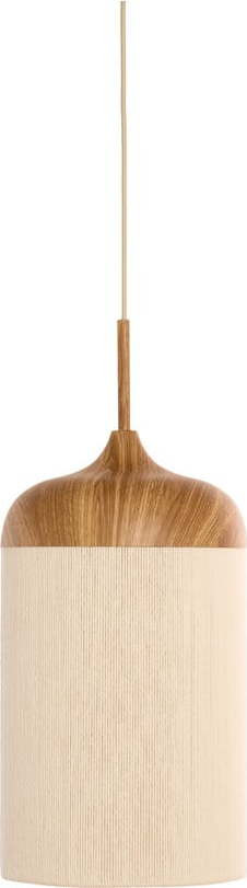 Závěsné svítidlo v přírodní barvě s textilním stínidlem ø 16 cm Dania – Light & Living