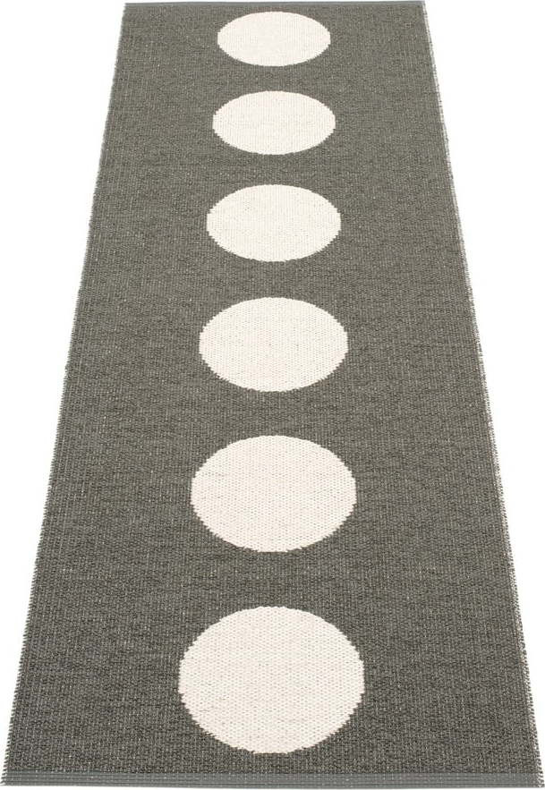 Tmavě šedý vnitřní a venkovní běhoun 70x225 cm Vera Charcoal – Pappelina