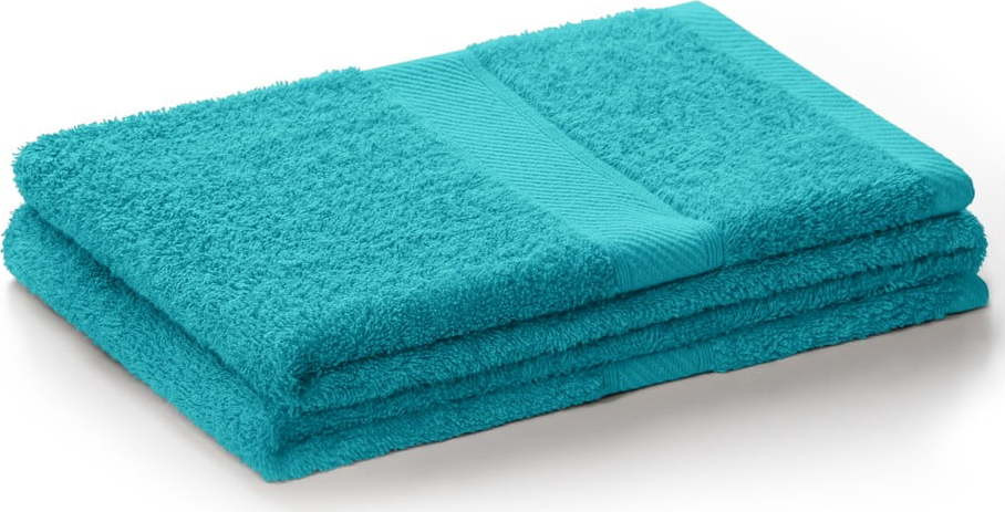 Modrotyrkysová froté osuška s příměsí bambusu 70x140 cm Bamby – Restilo