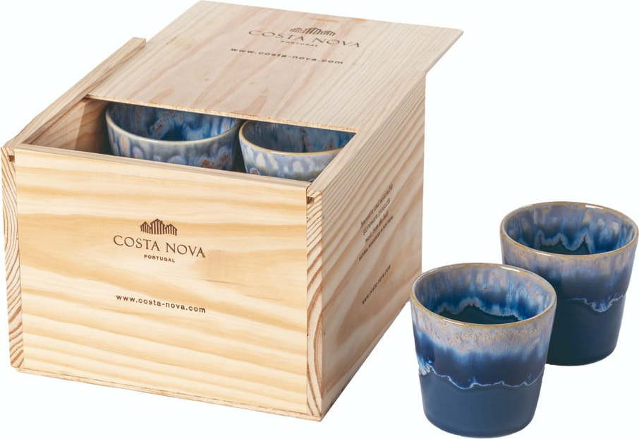 Modré šálky na espresso z kameniny v sadě 8 ks 210 ml Grespresso – Costa Nova