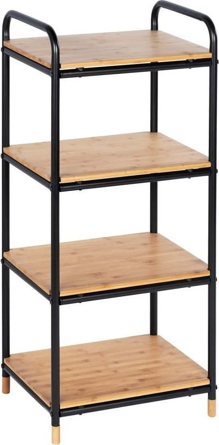 Černý/v přírodní barvě kovový koupelnový regál 42x94,5 cm Loft – Wenko