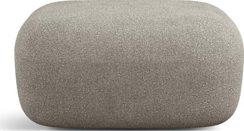 Světle šedá podnožka z textilie bouclé Jenny – Micadoni Home