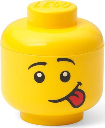 Žlutý úložný box LEGO® Silly, ø 10,6 cm