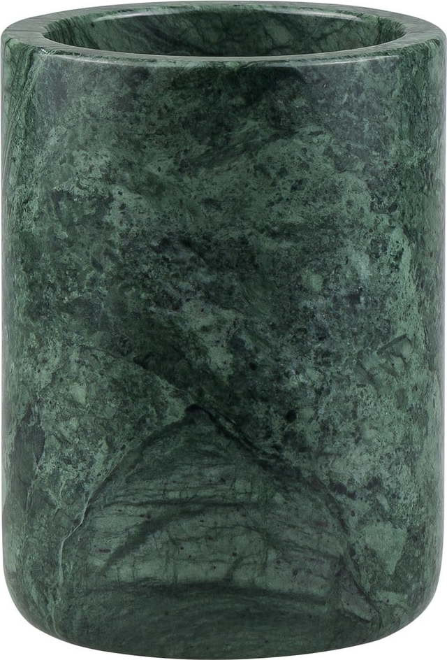 Tmavě zelený mramorový kelímek na zubní kartáčky Marble – Mette Ditmer Denmark