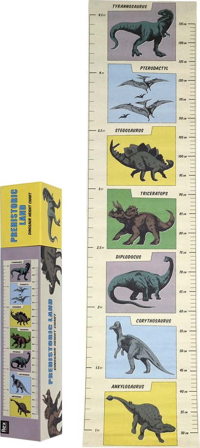 Dětský nástěnný metr Prehistoric Land – Rex London