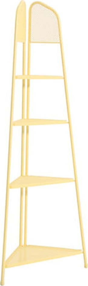 Žlutá kovová rohová police na balkon Garden Pleasure MWH, výška 180 cm