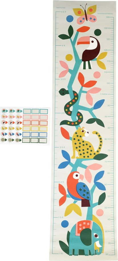 Dětský nástěnný metr Wild Wonders – Rex London