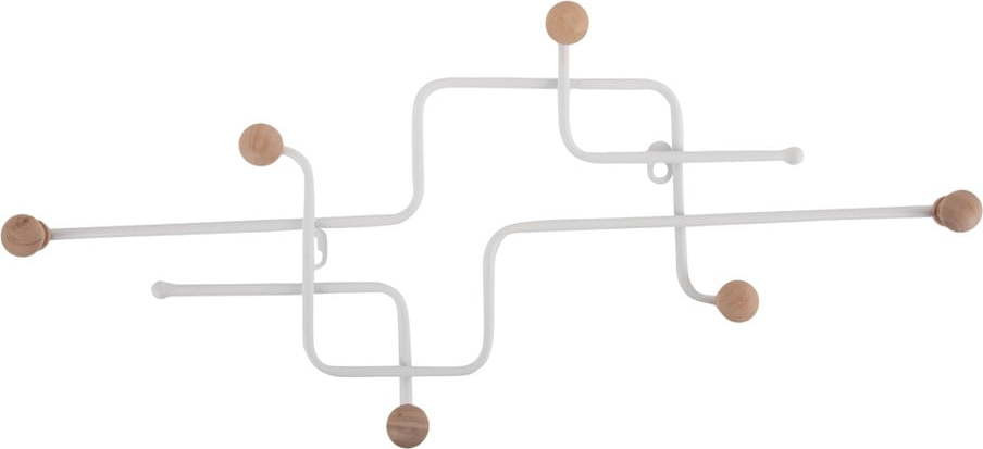 Bílý kovový nástěnný věšák 60,5 cm Metro – PT LIVING