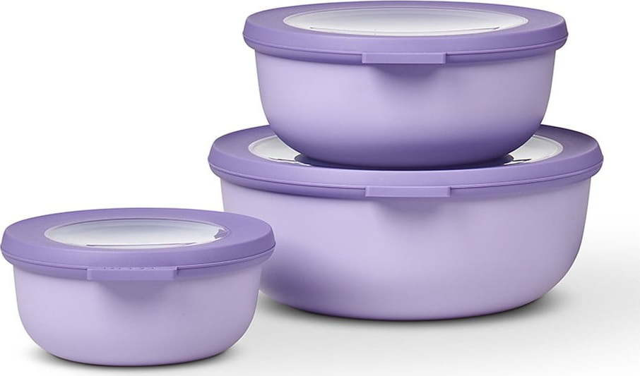 Potravinové krabičky v sadě 3 ks Vivid lilac – Mepal