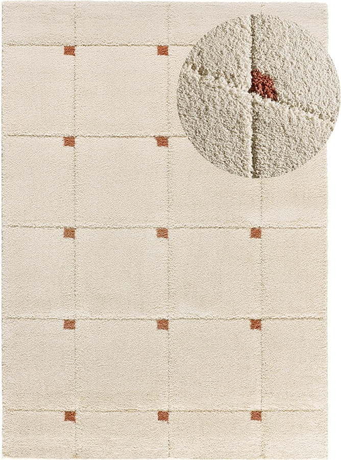 Koberec v cihlové a krémové barvě 60x120 cm Brenda – Universal