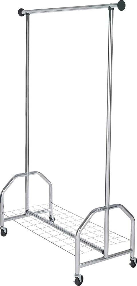 Kovový pojízdný stojan na oblečení ve stříbrné barvě Profi – Wenko