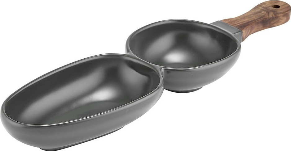 Antracitová porcelánová servírovací sada Essentials – Ladelle