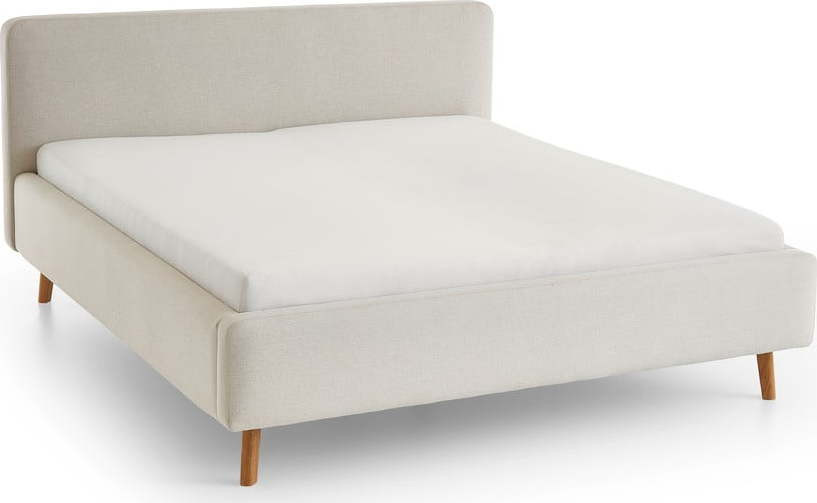 Krémová čalouněná jednolůžková postel bez roštu 120x200 cm Mattis – Meise Möbel