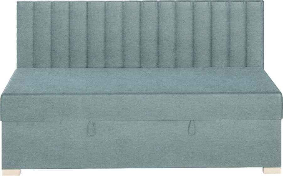 Modrá dětská postel s úložným prostorem s matrací 90x200 cm Chill – Ghado