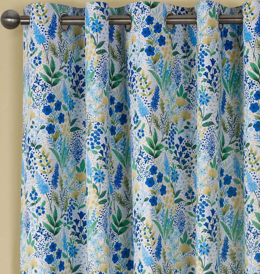 Zeleno-modré závěsy v sadě 2 ks 168x229 cm Tilly Floral – Catherine Lansfield