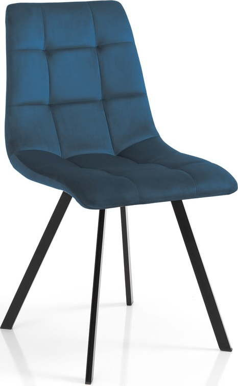 Modré sametové jídelní židle v sadě 2 ks Toffee – Tomasucci