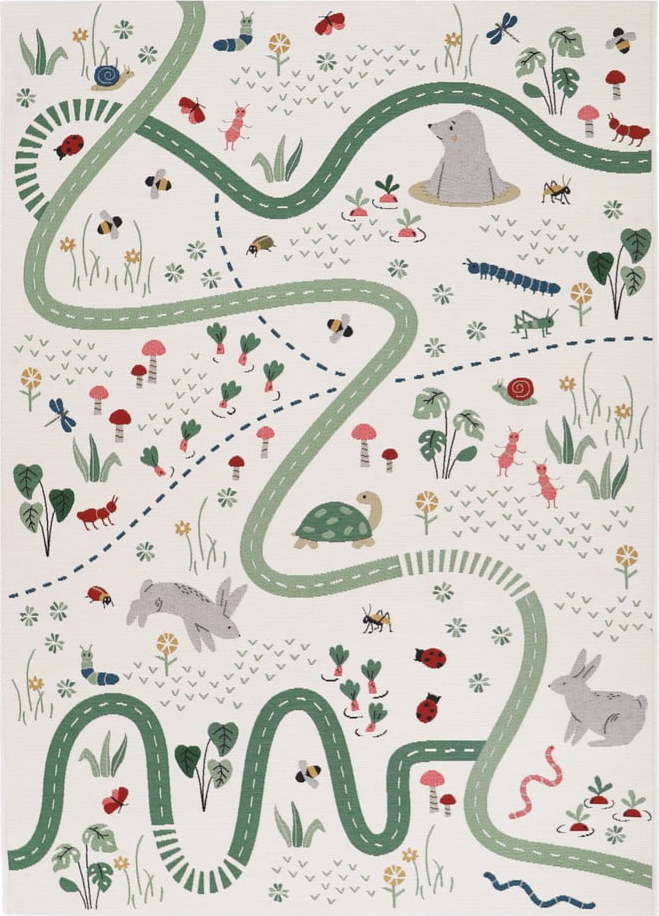 Krémový dětský hrací koberec 123x180 cm Garden Life – Nattiot