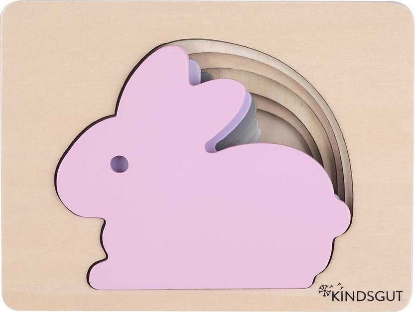 Dřevěné vkládací puzzle Rabbit – Kindsgut