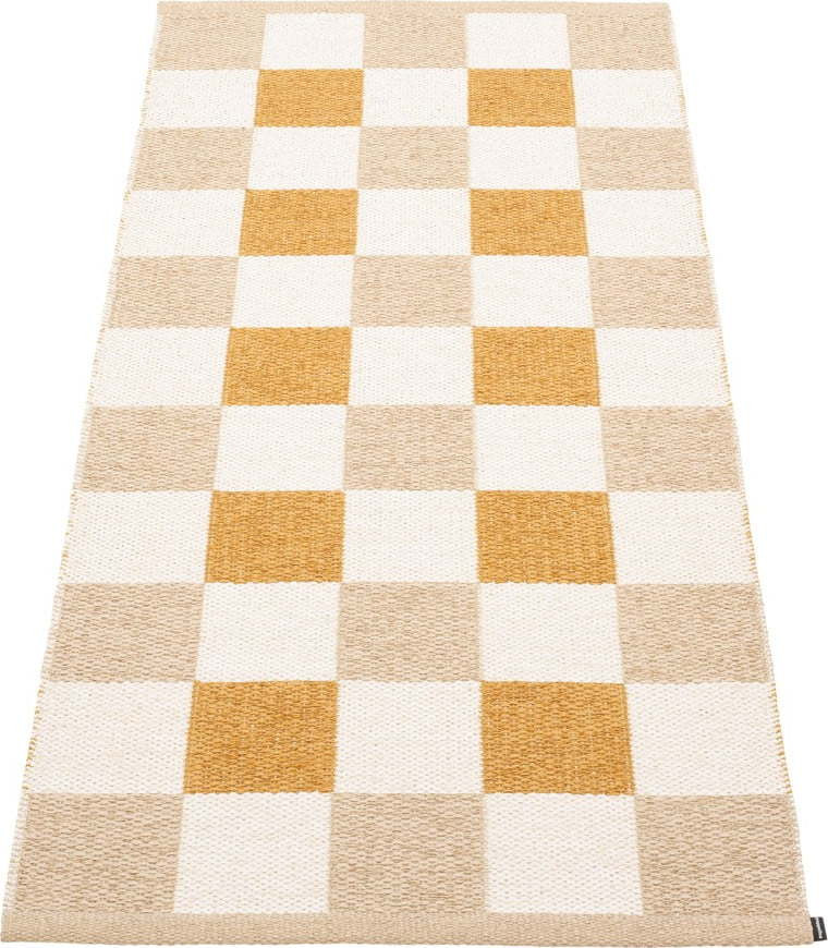 Okrově žluto-béžový vnitřní a venkovní běhoun 70x160 cm Pix Vanilla Ochre – Pappelina