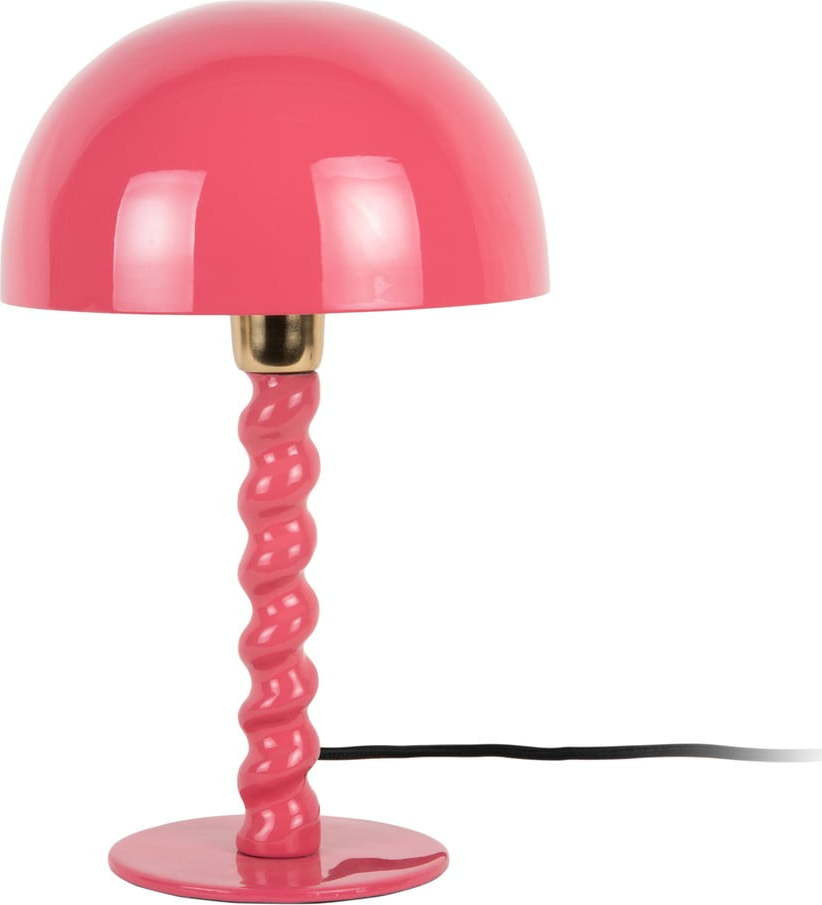 Růžová stolní lampa s kovovým stínidlem (výška 39 cm) Prisa – Leitmotiv