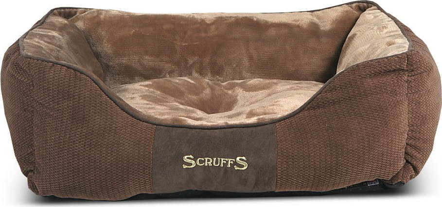 Hnědý plyšový pelíšek pro psa 50x60 cm Scruffs Chester M – Plaček Pet Products