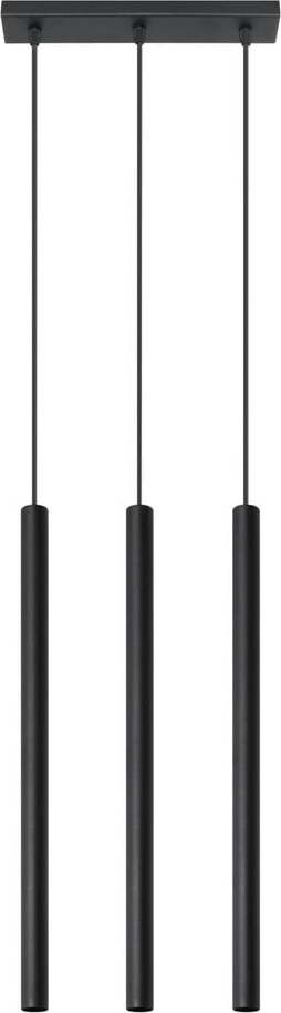 Černé závěsné svítidlo Nice Lamps Fideus, délka 30 cm