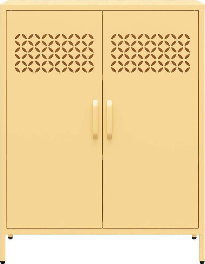Žlutá kovová skříňka 80x102x40 cm Annie – Støraa