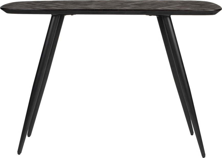 Černý konzolový stolek z teakového dřeva 37x118 cm Webster – White Label