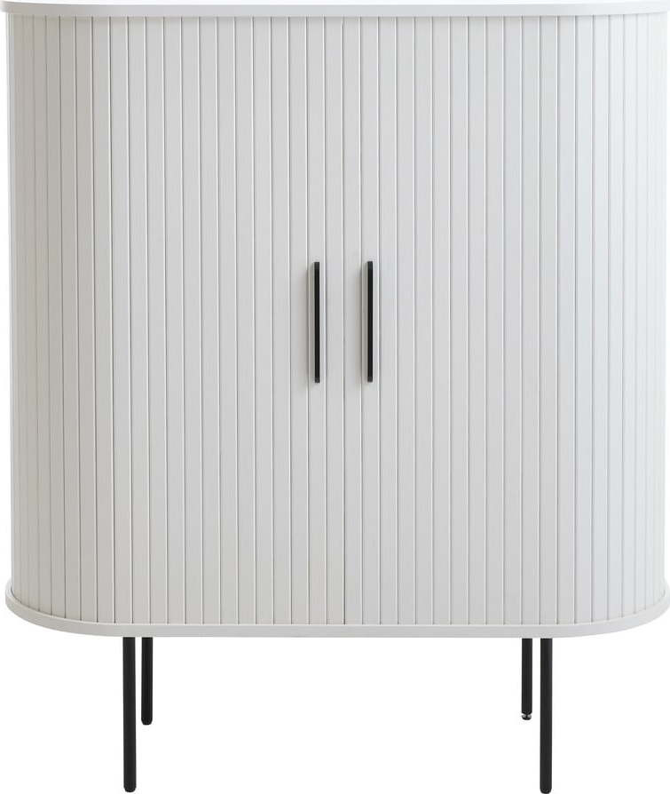 Bílá skříňka s posuvnými dveřmi 100x118x40 cm Nola – Unique Furniture