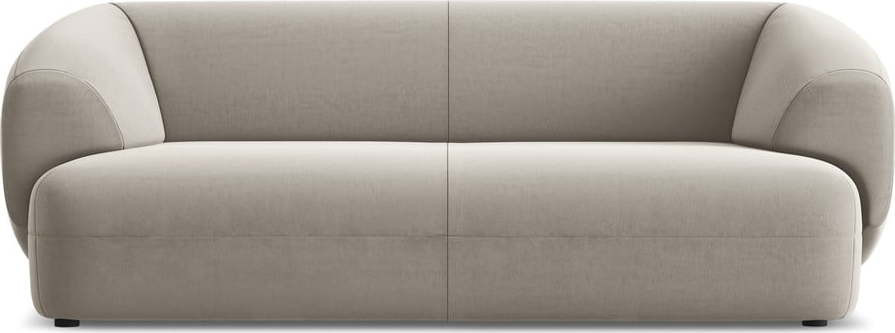 Béžová sametová pohovka 212 cm Moana – Makamii