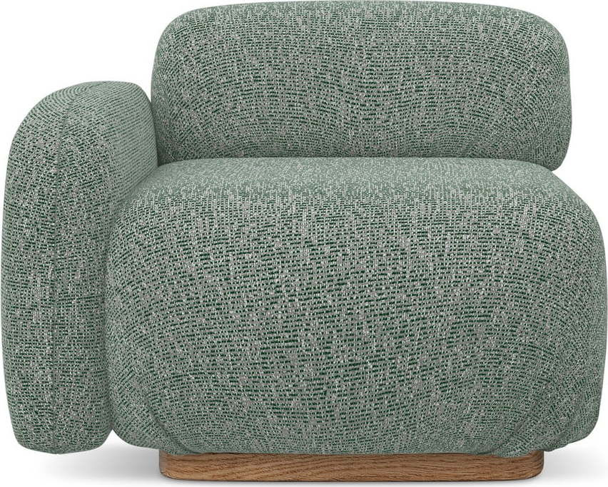 Světle zelený modul pohovky (levý roh) Ailani – Makamii