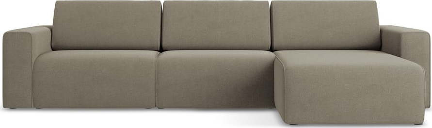 Světle hnědá modulární rohová pohovka (pravý roh) Kalea – Makamii