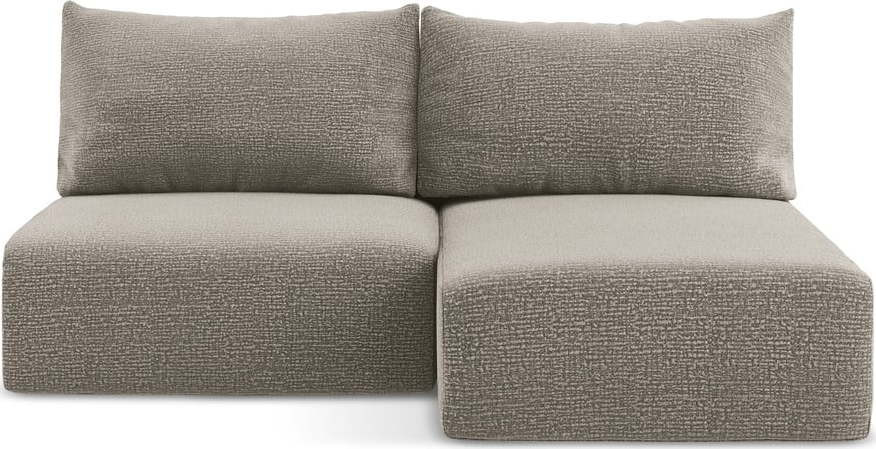 Béžová rozkládací/s úložným prostorem rohová pohovka (pravý roh) Kalena – Makamii