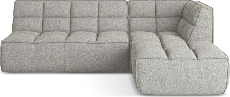 Světle šedá modulární rohová pohovka (variabilní roh) Kalai – Makamii