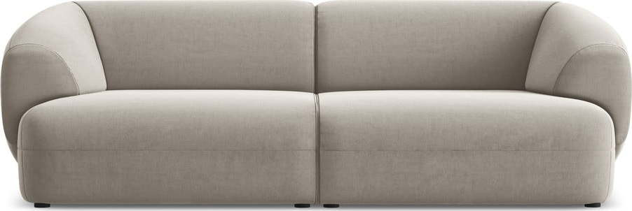 Béžová sametová pohovka 232 cm Moana – Makamii