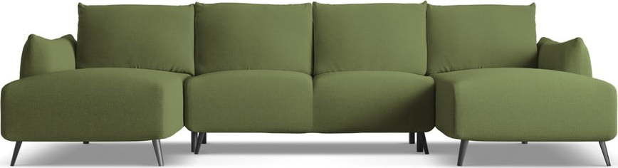 Zelená rohová pohovka Malie – Makamii