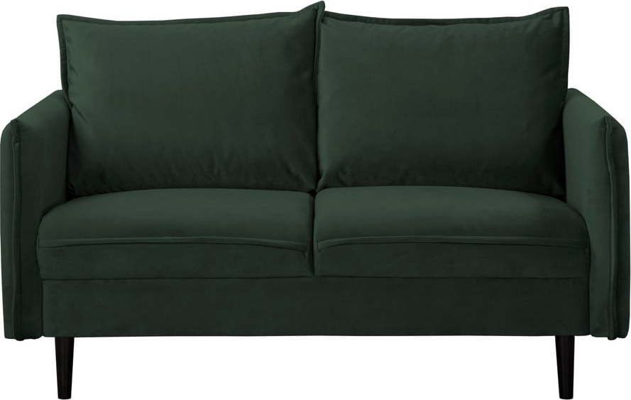 Tmavě zelená sametová pohovka 138 cm Juli – Ropez