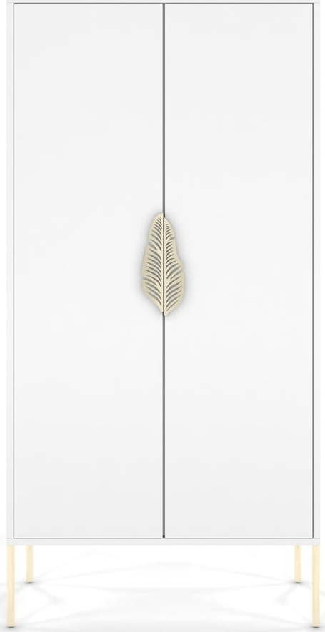 Bílá šatní skříň 80x160 cm Merlin - Skandica