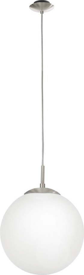 Závěsné svítidlo v bílo-stříbrné barvě se skleněným stínidlem ø 25 cm RONDO – EGLO