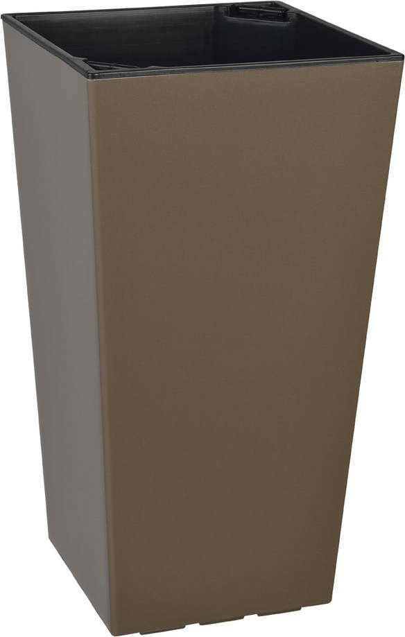 Hnědý matný květináč Gardenico Elise, výška 26 cm