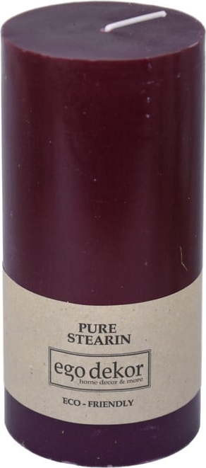 Vínově červená svíčka Eco candles by Ego dekor Friendly, doba hoření 50 h