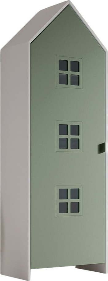 Bílo-zelená dětská šatní skříň 58x172x37 cm Casami Bruges – Vipack