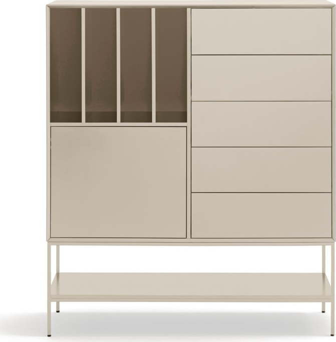 Krémová skříňka 120x140x45 cm Platt – Teulat