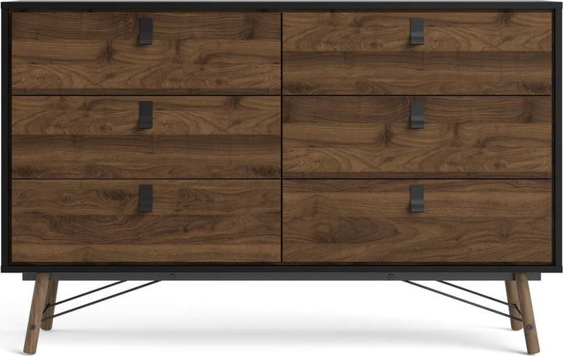 Tmavě hnědá komoda Tvilum Ry, 150 x 95 cm