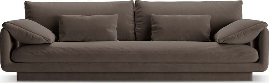 Hnědá sametová pohovka 250 cm Torino – Micadoni