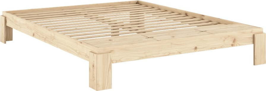 Dvoulůžková postel z borovicového dřeva s roštem v přírodní barvě 180x200 cm Layers – Karup Design