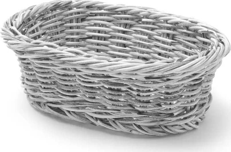 Šedý košík na pečivo Hendi, 12 x 19 cm