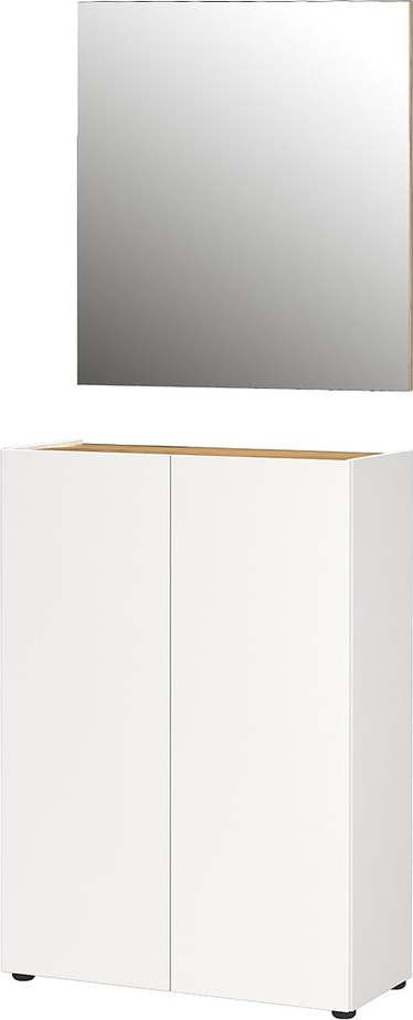 Bílá předsíňová sestava v dekoru dubu 74x200x33 cm Alviano – Germania